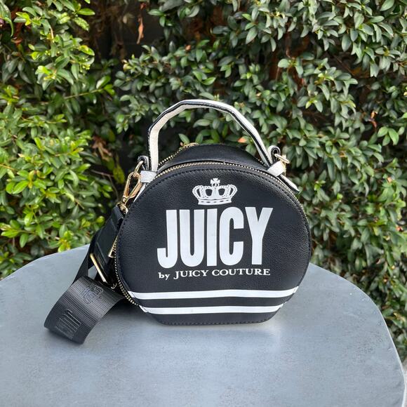 Juicy by Juicy Couture Handbags - Juicy Y2K Clutch Crossbody Bag Black White Gold Purse